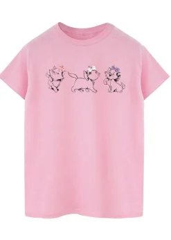 T-Shirts>Disney Pink The Aristocats Marie Bows Boyfriend Fit T-Shirt