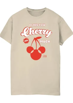 T-Shirts>Disney Sand Minnie Mouse Cherry Much Boyfriend Fit T-Shirt