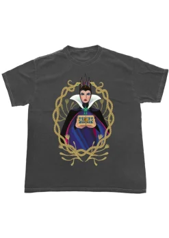 T-Shirts>Disney Snow White Evil Queen Charcoal Washed Boyfriend Fit T-Shirt