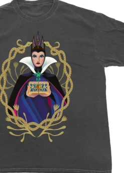 T-Shirts>Disney Snow White Evil Queen Charcoal Washed Boyfriend Fit T-Shirt