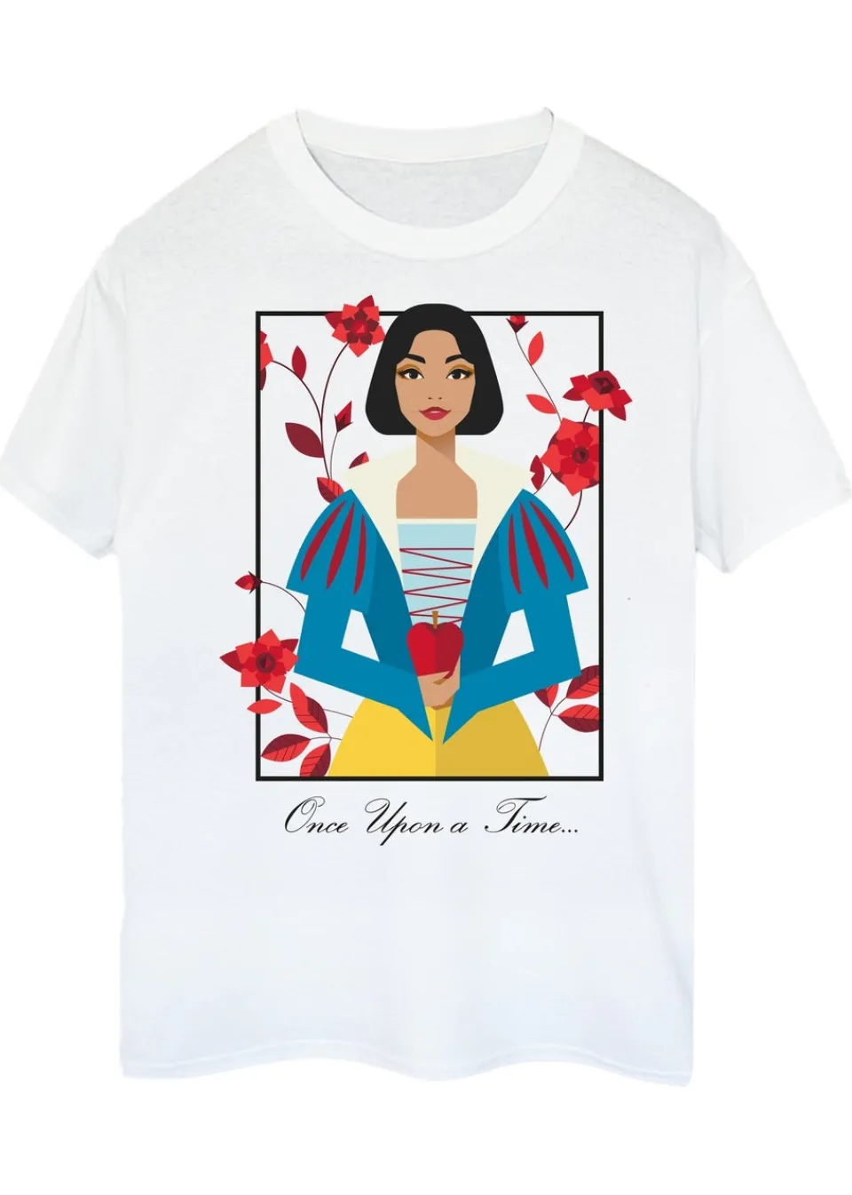 T-Shirts>Disney Snow White Once Upon a Time White Boyfriend Fit T-Shirt