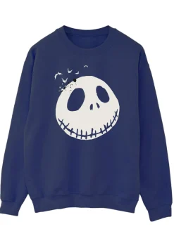 Loungewear>Disney The Nightmare Before Christmas Face Navy Sweatshirt