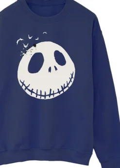 Loungewear>Disney The Nightmare Before Christmas Face Navy Sweatshirt