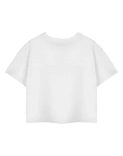T-Shirts>Disney True Original Mickey & Minnie White Cropped Short Sleeved T-Shirt