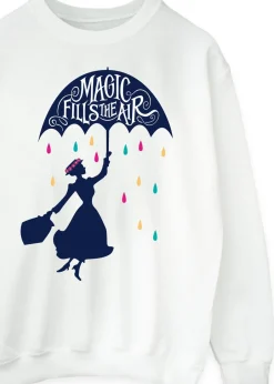 Loungewear>Disney White Mary Poppins Magic Fills The Air Sweatshirt