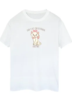 T-Shirts>Disney White The Aristocats Marie Cuteness Boyfriend Fit T-Shirt
