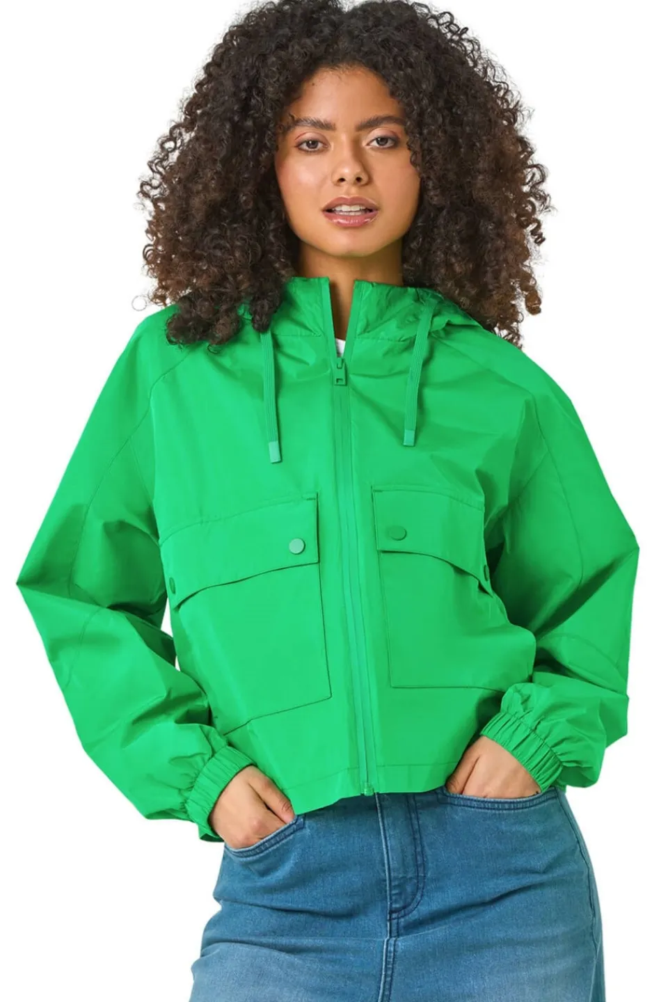 Coats & Jackets>Roman Dusk Green Hooded Raincoat