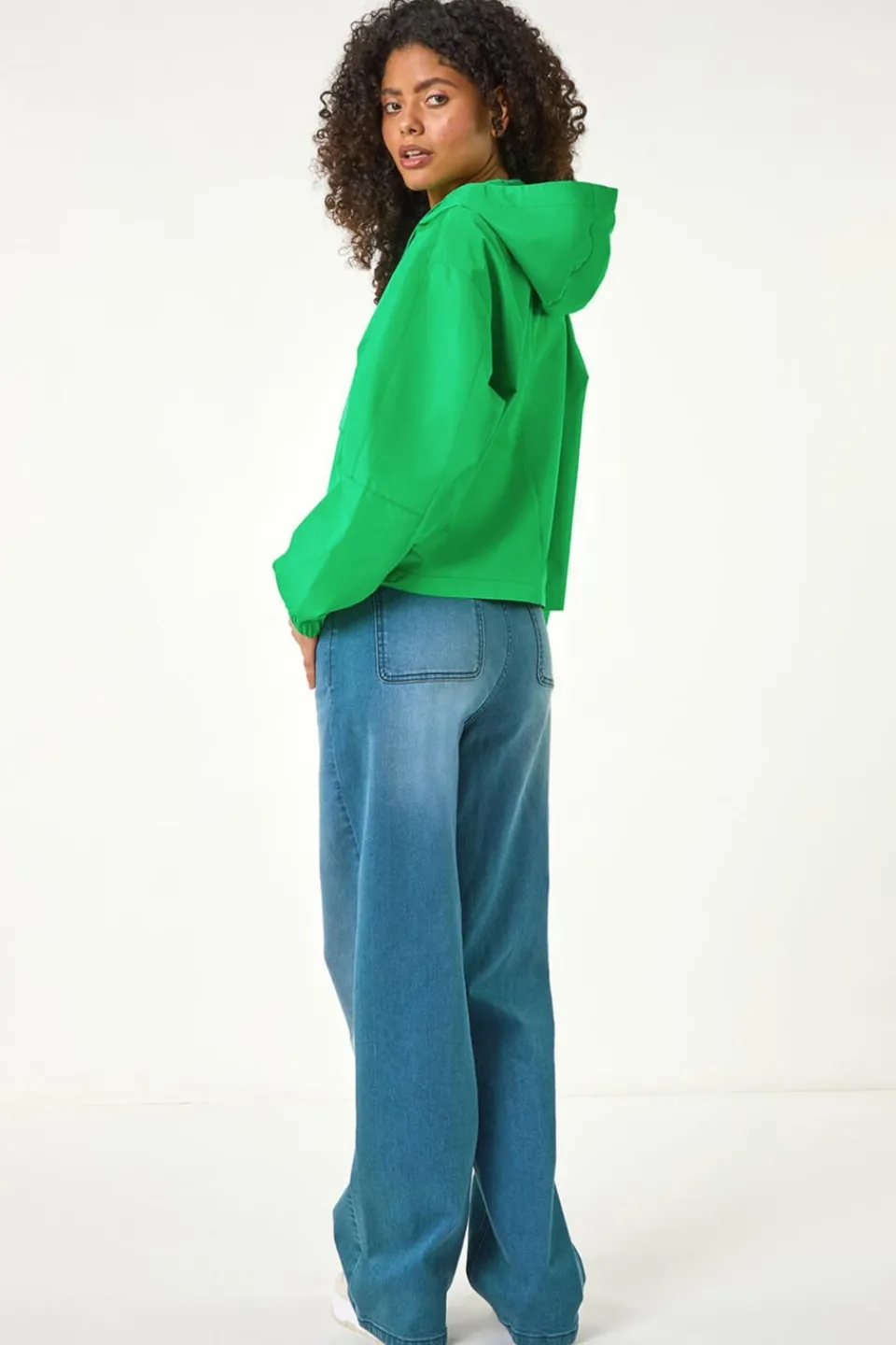 Coats & Jackets>Roman Dusk Green Hooded Raincoat
