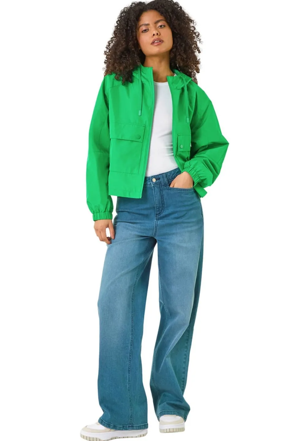 Coats & Jackets>Roman Dusk Green Hooded Raincoat