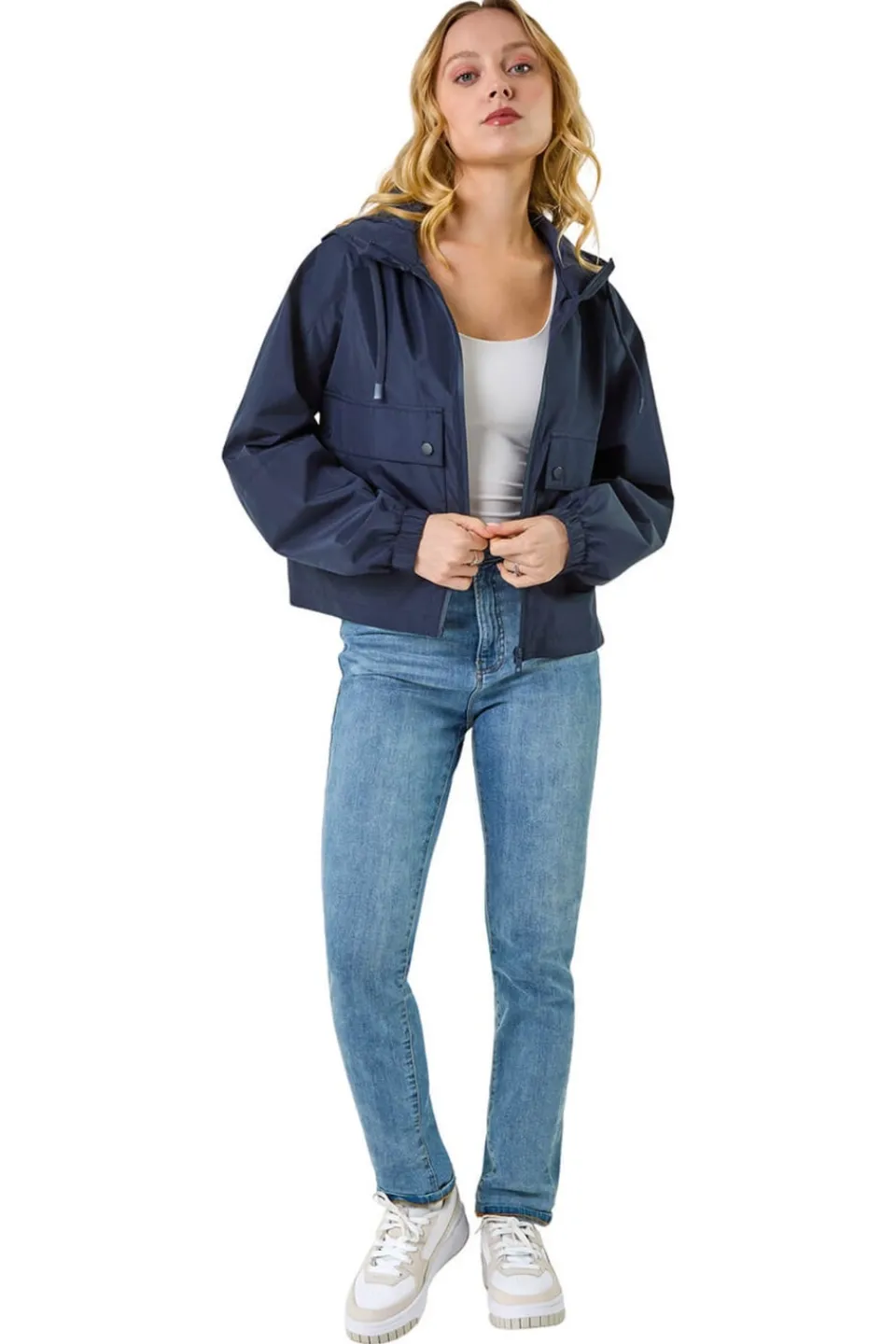 Coats & Jackets>Roman Dusk Navy Dusk Hooded Raincoat