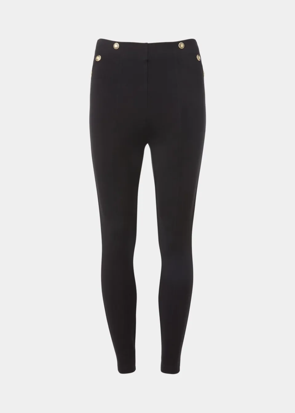 Loungewear>Et Vous Black Button Leggings