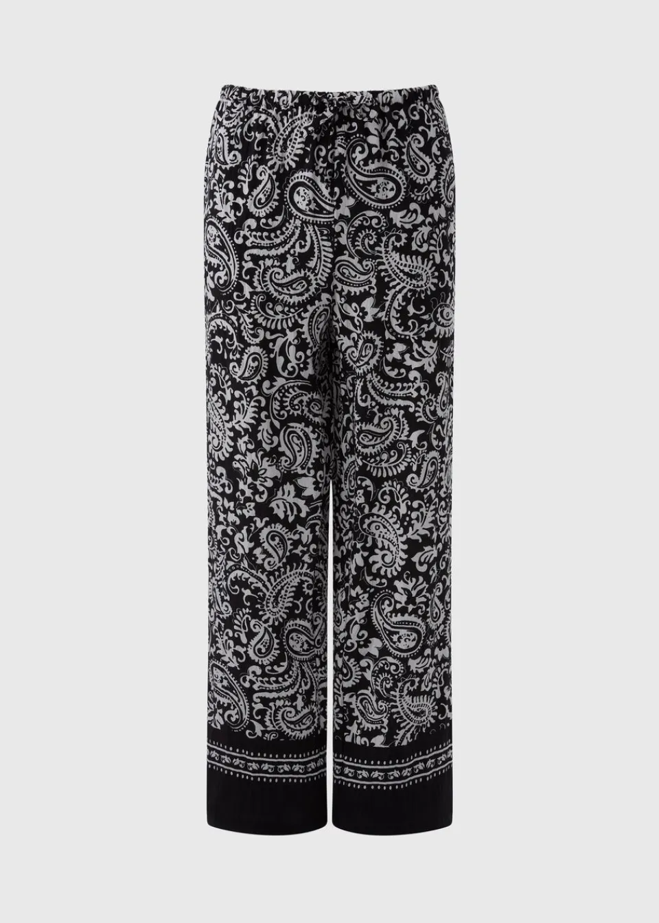 Trousers>Et Vous Black Paisley Co Ord Trousers
