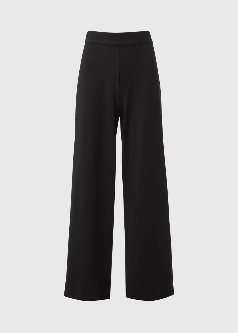 Trousers>Et Vous Black Ponte Wide Leg Trousers