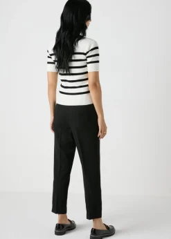 Trousers>Et Vous black Regular Length Tapered Trousers