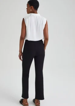 Trousers>Et Vous Ribbed Trousers Black