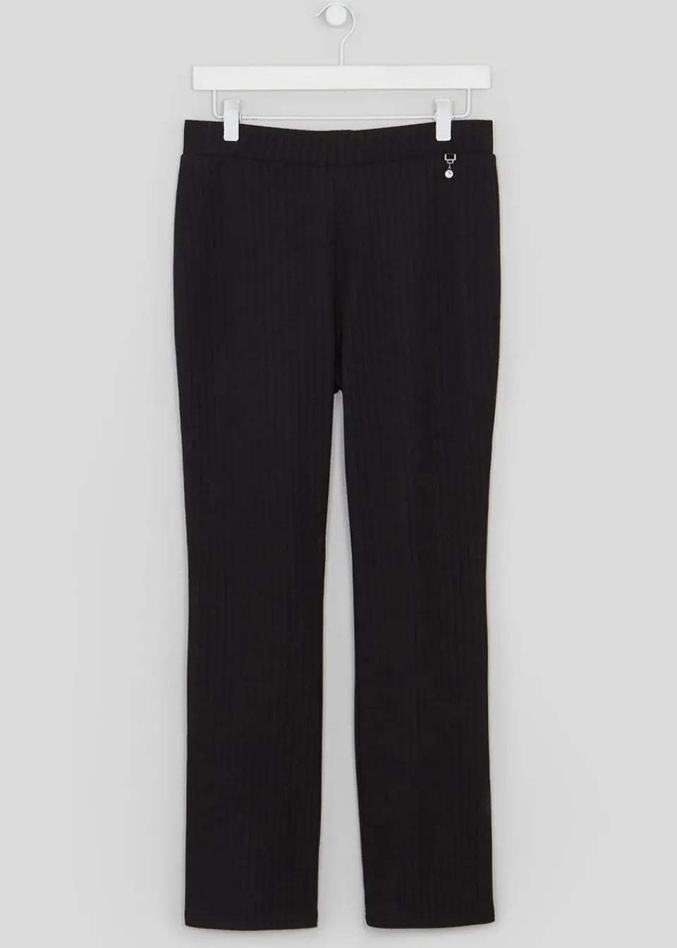 Trousers>Et Vous Ribbed Trousers Black