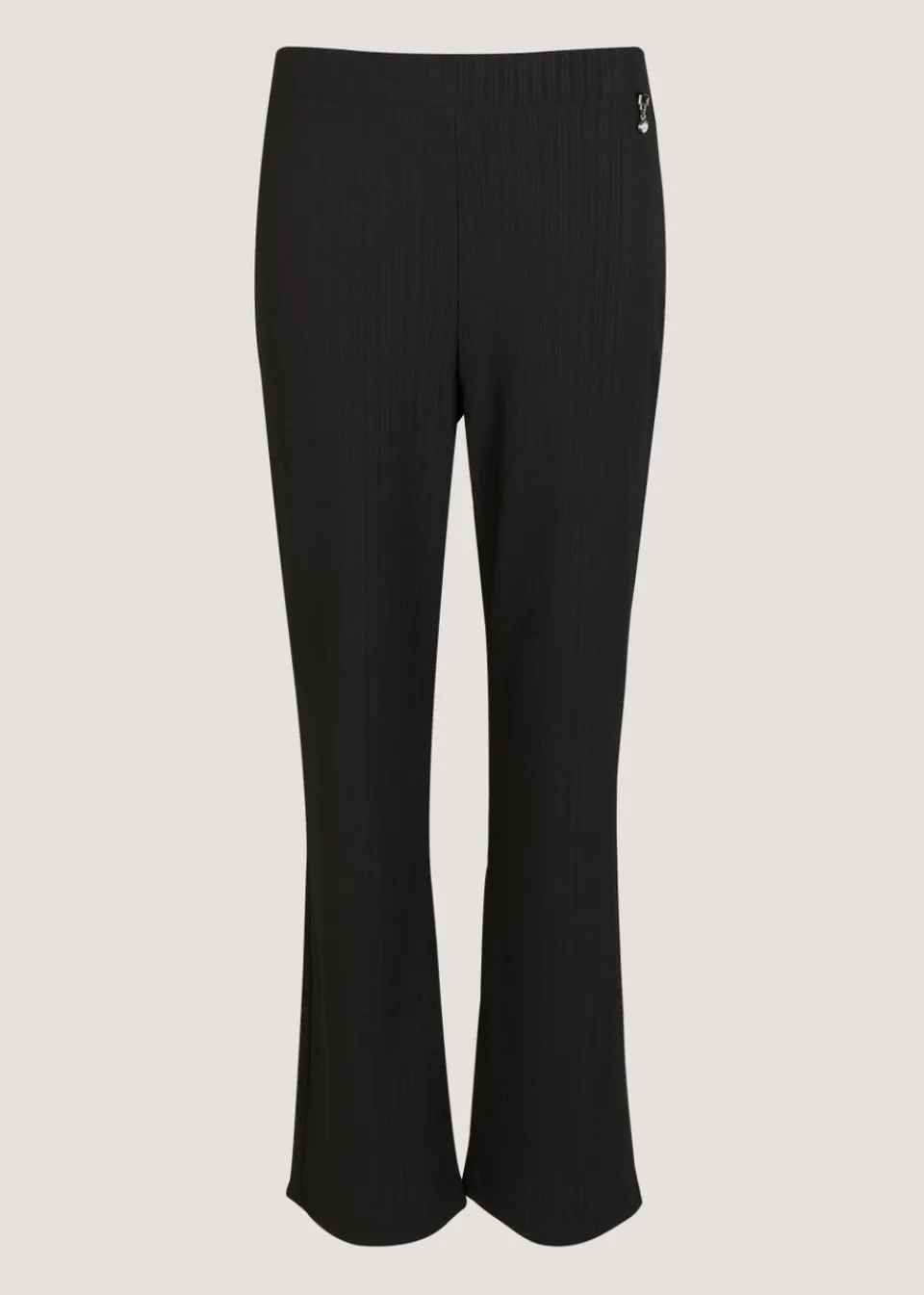 Trousers>Et Vous Ribbed Trousers Black