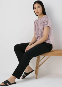 Trousers>Et Vous Black Straight Leg Trousers
