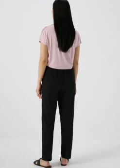 Trousers>Et Vous Black Straight Leg Trousers