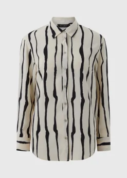 Tops>Et Vous Black Stripe Shirt