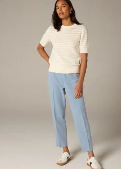 Trousers>Et Vous Tapered Trousers Blue
