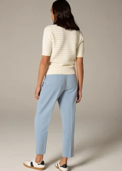 Trousers>Et Vous Tapered Trousers Blue