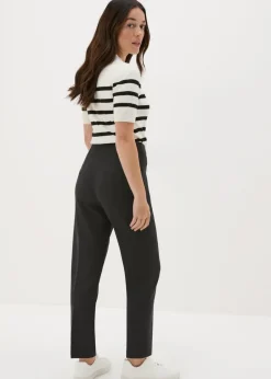 Trousers>Et Vous Grey Tapered Trousers