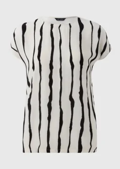 Tops>Et Vous Monochrome Jersey Back Stripe Top