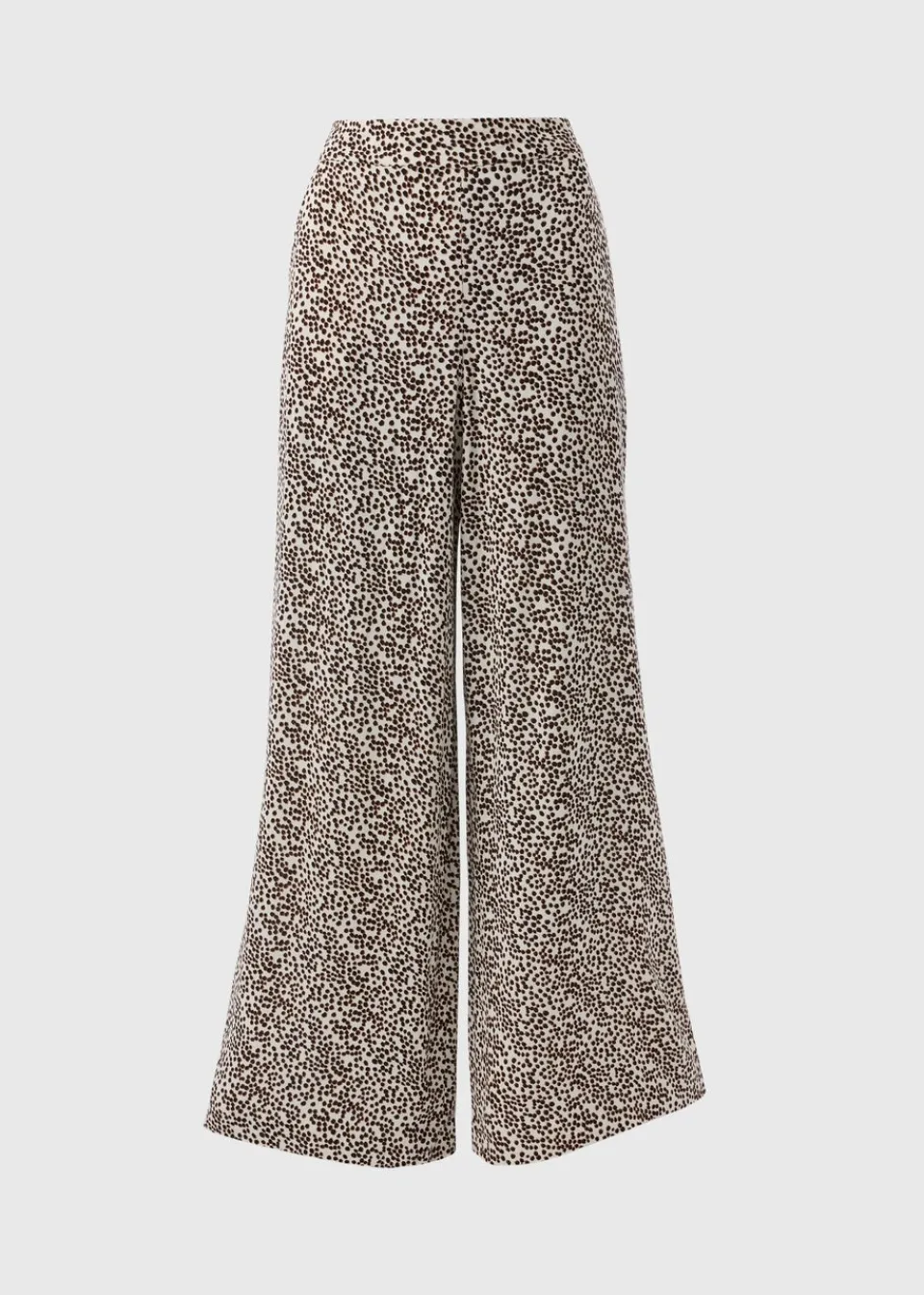 Trousers>Et Vous Stone Animal Spot Wide Leg Co Ord Trousers