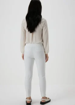 Trousers>Et Vous Capri Trousers White