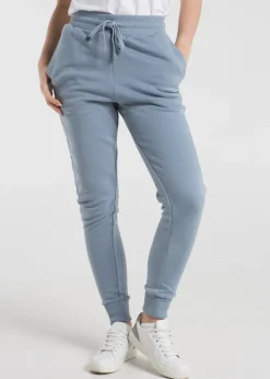 Trousers>French Connection Blue Cotton Blend Slim-fit Drawstring Joggers