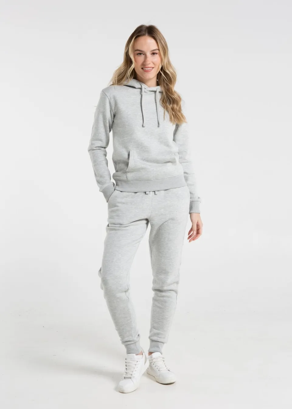Trousers>French Connection Light Grey Cotton Blend Slim-fit Drawstring Joggers