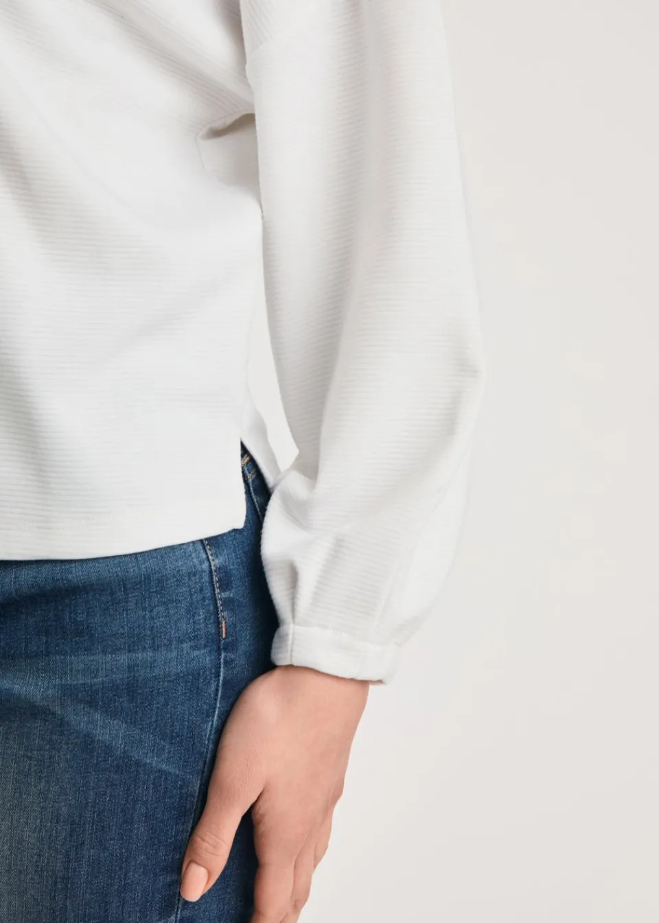 Tops>French Connection White Long Sleeve Turtle Neck Soft Top