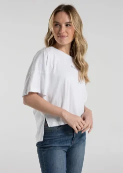 T-Shirts>French Connection White 2-Pack Cotton Printed Short Sleeve T-Shirts