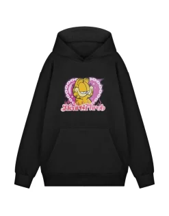 Tops>Garfield Heart Throb Black Hoodie