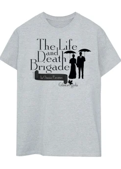 T-Shirts>Gilmore Girls Life & Death Brigade Heather Grey Boyfriend Fit T-Shirt