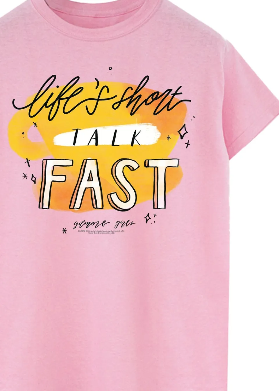 T-Shirts>Gilmore Girls Life's Short Pink Boyfriend Fit T-Shirt