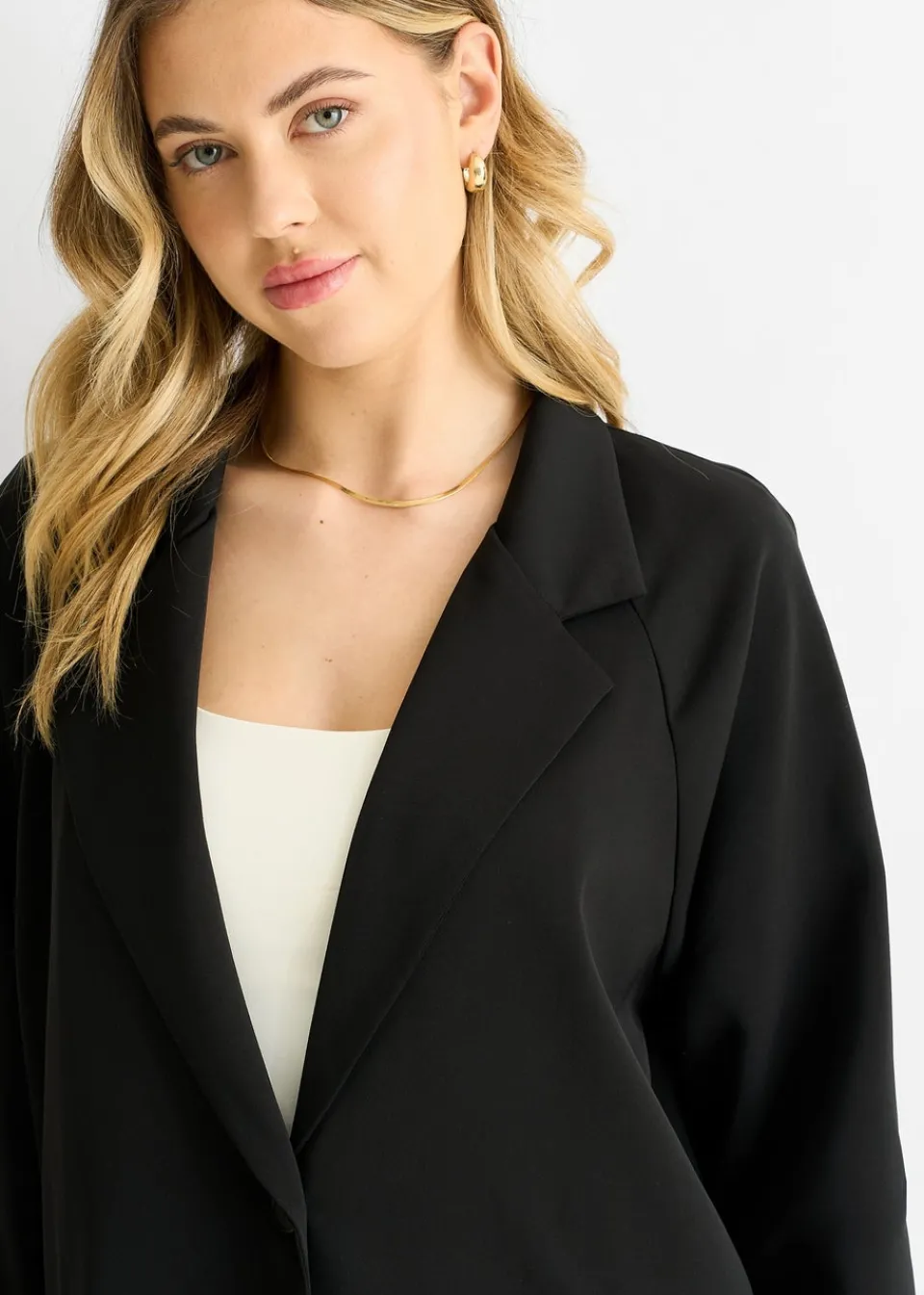 Coats & Jackets>Gini London Black Oversized Tailored Blazer