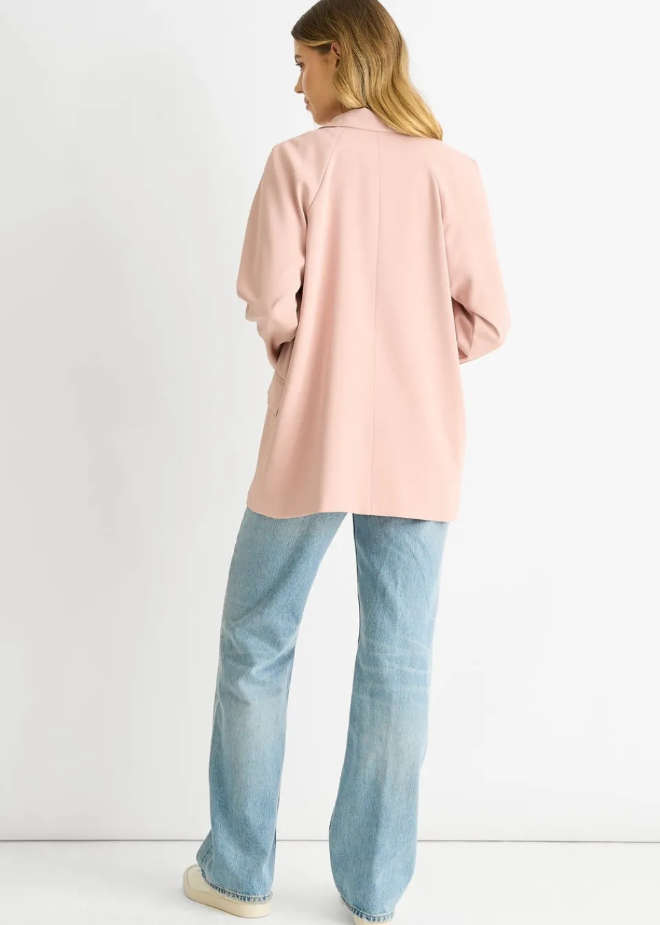 Coats & Jackets>Gini London Blush Oversized Tailored Blazer