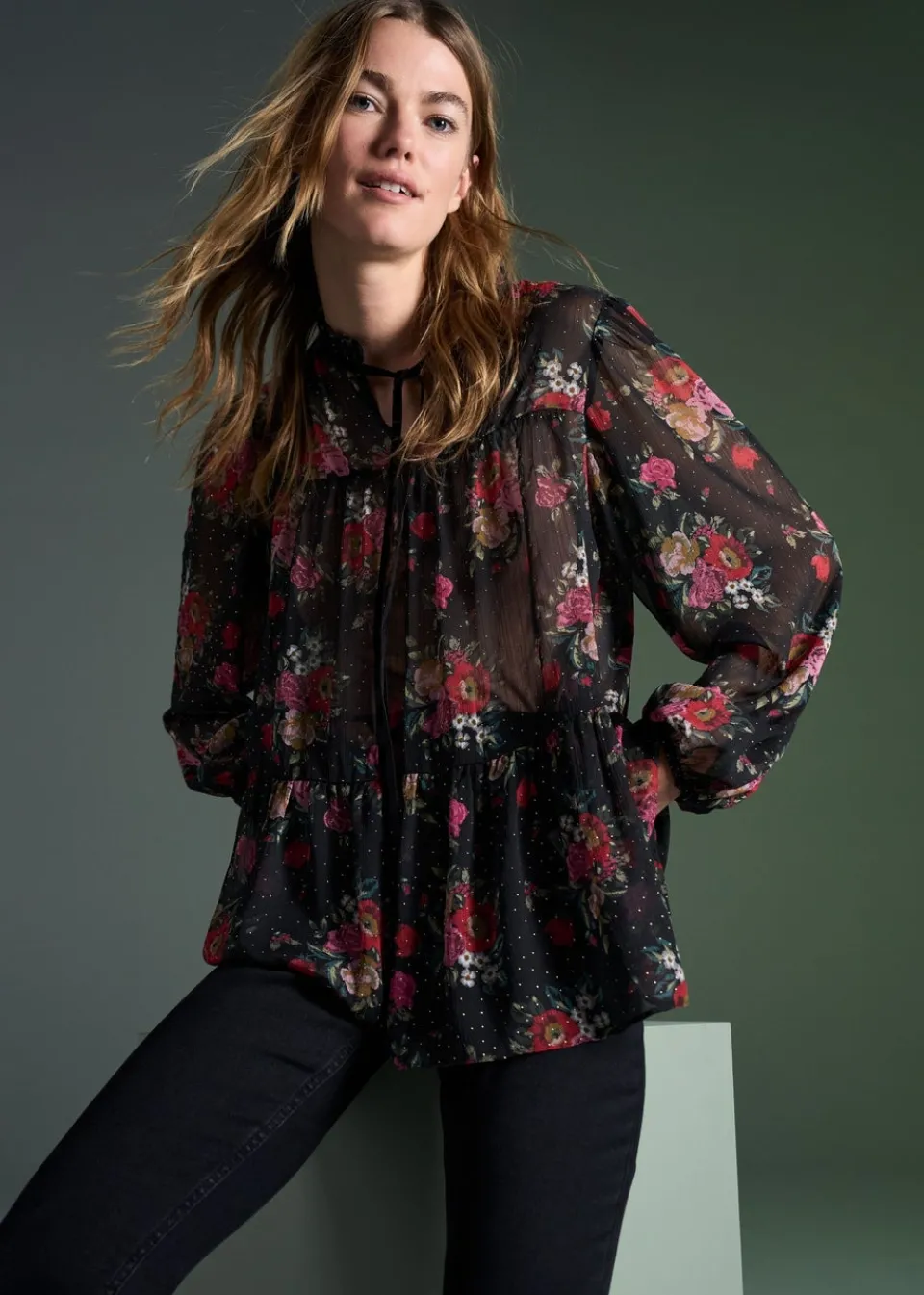 Jeans & Jeggings>Papaya Denim Grace Straight Fit Jeans Black