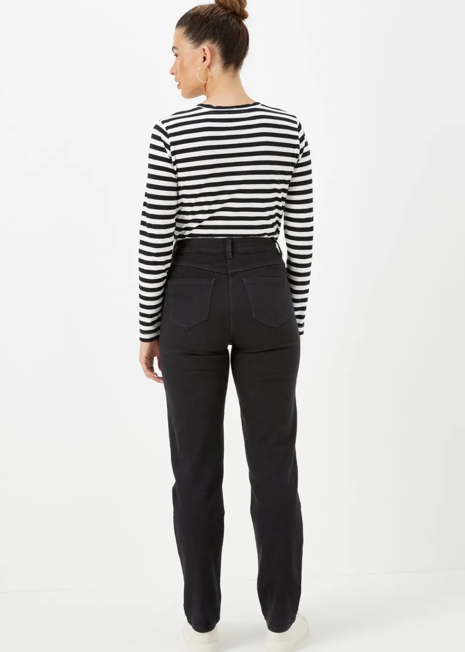 Jeans & Jeggings>Papaya Denim Grace Straight Fit Jeans Black