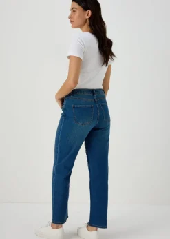 Jeans & Jeggings>Papaya Denim Grace Mid Wash Straight Leg Jeans Midwash