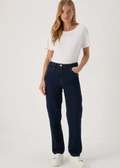 Jeans & Jeggings>Papaya Denim Grace Rinse Wash Straight Fit Jeans Lightwash