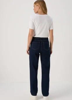 Jeans & Jeggings>Papaya Denim Grace Rinse Wash Straight Fit Jeans Lightwash