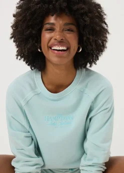 Tops>Papaya Acid Wash Co Ord Graphic Sweatshirt Green
