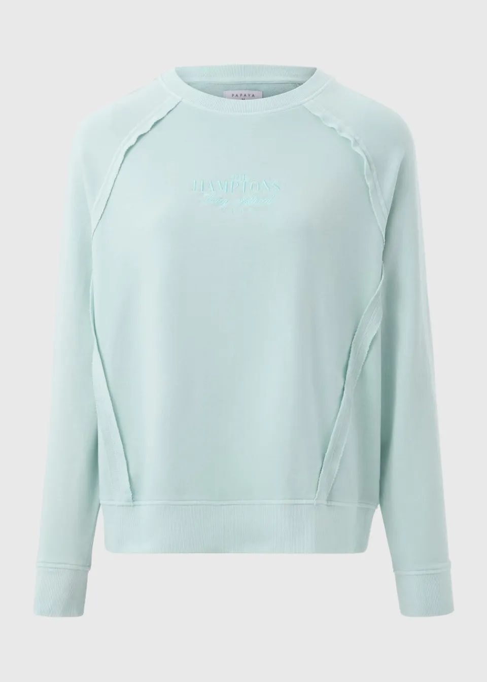 Tops>Papaya Acid Wash Co Ord Graphic Sweatshirt Green