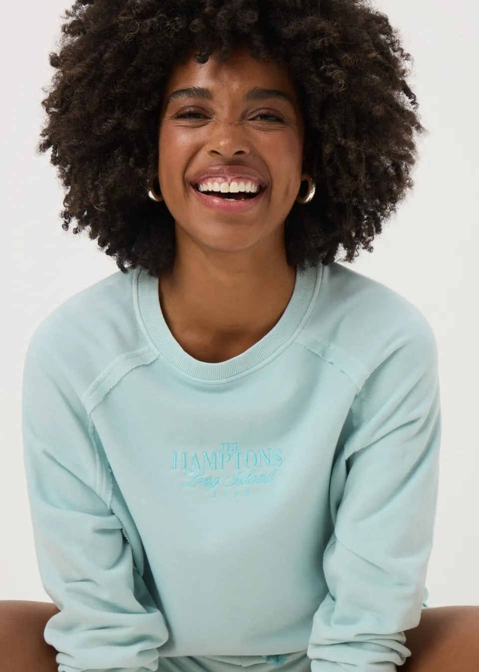 Tops>Papaya Acid Wash Co Ord Graphic Sweatshirt Green