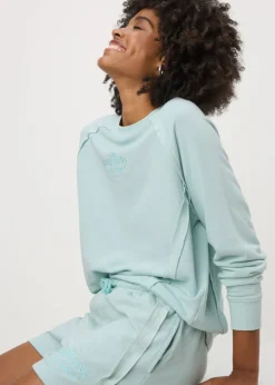 Shorts>Papaya Acid Wash Co Ord Shorts Green