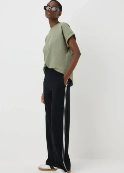 T-Shirts>Papaya Green Acid Wash Longline T-Shirt
