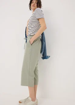 Trousers>Papaya Green Clipper Cropped Trousers